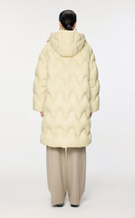 Downcoat / JNBY Oversize Wavy-Line Hooded Down Coat