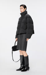 Coat / JNBY Cashmere-Blend Oversized Short Down Puffer