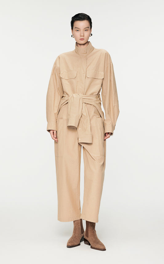 Jumpsuits / JNBY Oversize Eco-Friendly Cotton-Hemp Jumpsuits