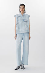 Vest / JNBY Chinese Knot Oversized Denim Vest