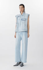 Vest / JNBY Chinese Knot Oversized Denim Vest
