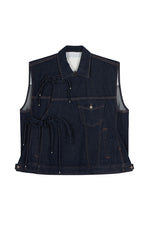 Vest / JNBY Chinese Knot Oversized Denim Vest