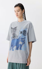 T-shirt / JNBY Oversized Graphic Cotton T-Shirt