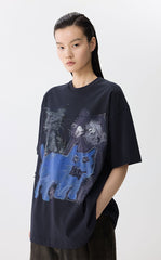 T-shirt / JNBY Oversized Graphic Cotton T-Shirt