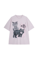 T-shirt / JNBY Oversized Graphic Cotton T-Shirt