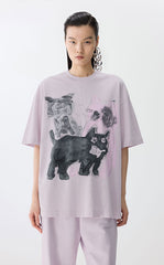 T-shirt / JNBY Oversized Graphic Cotton T-Shirt