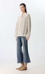 T-shirt / JNBY Striped Cotton Long-Sleeve Polo