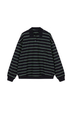 T-shirt / JNBY Striped Cotton Long-Sleeve Polo