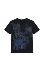 T-shirt / JNBY Playful Cat Graphic Cotton T-Shirt