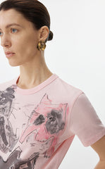 T-shirt / JNBY Playful Cat Graphic Cotton T-Shirt