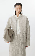 Sweater / JNBY Textured Crease Knit Cardigan