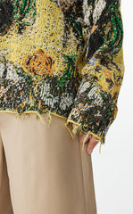 Sweater / JNBY Oversized Floral Knit Sweater