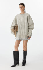 Sweater / JNBY Oversized Pleated Knit Sweater