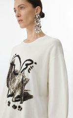 Sweater / JNBY Ceramic Cat Oversized Knit Sweater