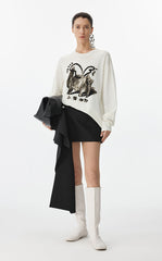 Sweater / JNBY Ceramic Cat Oversized Knit Sweater