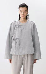 Coat / JNBY Oversized Chinese-Inspired Denim Jacket