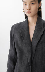 Blazer / JNBY Eco-Friendly Single-Button Linen Blazer