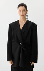 Blazer / JNBY Tailored Wool Blend Oversized Blazer