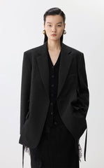 Blazer / JNBY Luxe Lace-Trimmed Wool Blazer