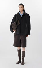 Coat / JNBY Oversized Gradient Plaid Drawstring Trench Coat