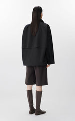 Coat / JNBY Oversized Gradient Plaid Drawstring Trench Coat