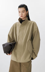 Coat / JNBY Oversized Gradient Plaid Drawstring Trench Coat