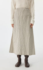 Skirt / JNBY Textured Long Pleated Hybrid Skirt