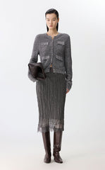 Skirt / JNBY Metallic Hybrid Midi Skirt