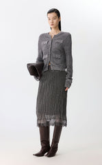 Skirt / JNBY Metallic Hybrid Midi Skirt