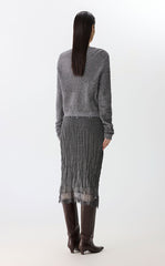 Skirt / JNBY Metallic Hybrid Midi Skirt