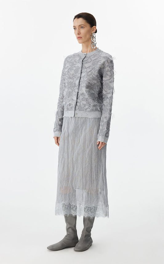 Skirt / JNBY Metallic Hybrid Midi Skirt