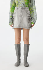 Skirt / JNBY A-Line Denim Mini Skirt