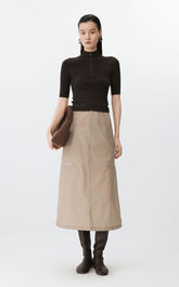 Skirt / JNBY Twill Nylon Midi Skirt