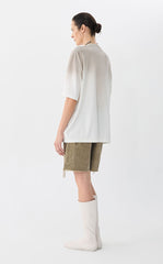 Pants / JNBY Frayed Hem Wide-Leg Corduroy Shorts