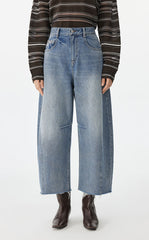 Pants / JNBY Raw Edge Banana Fit Cropped Trousers