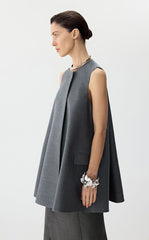 Dress / JNBY Sleeveless Wool-Silk A-Line Dress
