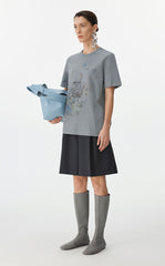 T-shirt / JNBY Hand-Drawn City Park Cotton T-Shirt