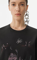 T-shirt / JNBY Hand-Drawn City Park Cotton T-Shirt