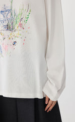 T-shirt / JNBY Relaxed Fit Long-Sleeve T-Shirt