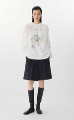 T-shirt / JNBY Relaxed Fit Long-Sleeve T-Shirt