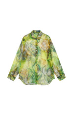 Shirt / JNBY Hand-Painted Floral Silk Blouse