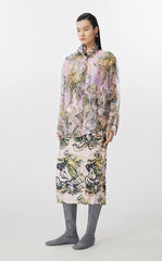 Shirt / JNBY Hand-Painted Floral Silk Blouse