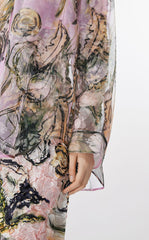 Shirt / JNBY Hand-Painted Floral Silk Blouse