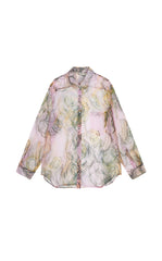 Shirt / JNBY Hand-Painted Floral Silk Blouse