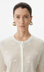 Sweater / JNBY 3D Floral Short Cardigan