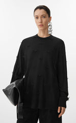 Sweater / JNBY 3D Floral Loose Knit Sweater