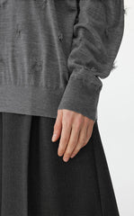 Sweater / JNBY 3D Floral Loose Knit Sweater