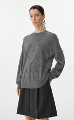 Sweater / JNBY 3D Floral Loose Knit Sweater