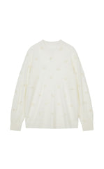 Sweater / JNBY 3D Floral Loose Knit Sweater