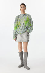 Sweater / JNBY Watercolor Floral Oversized Knit Sweater